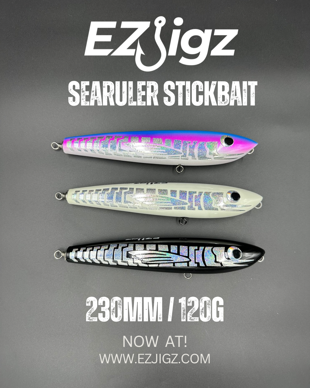 SeaRuler Wooden Tuna Stickbait-wholesale